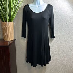 #315* Ambience, Black flared knit Dress size small